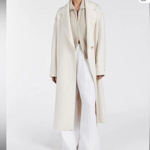 DISSH Cream Wool Wrap Coat